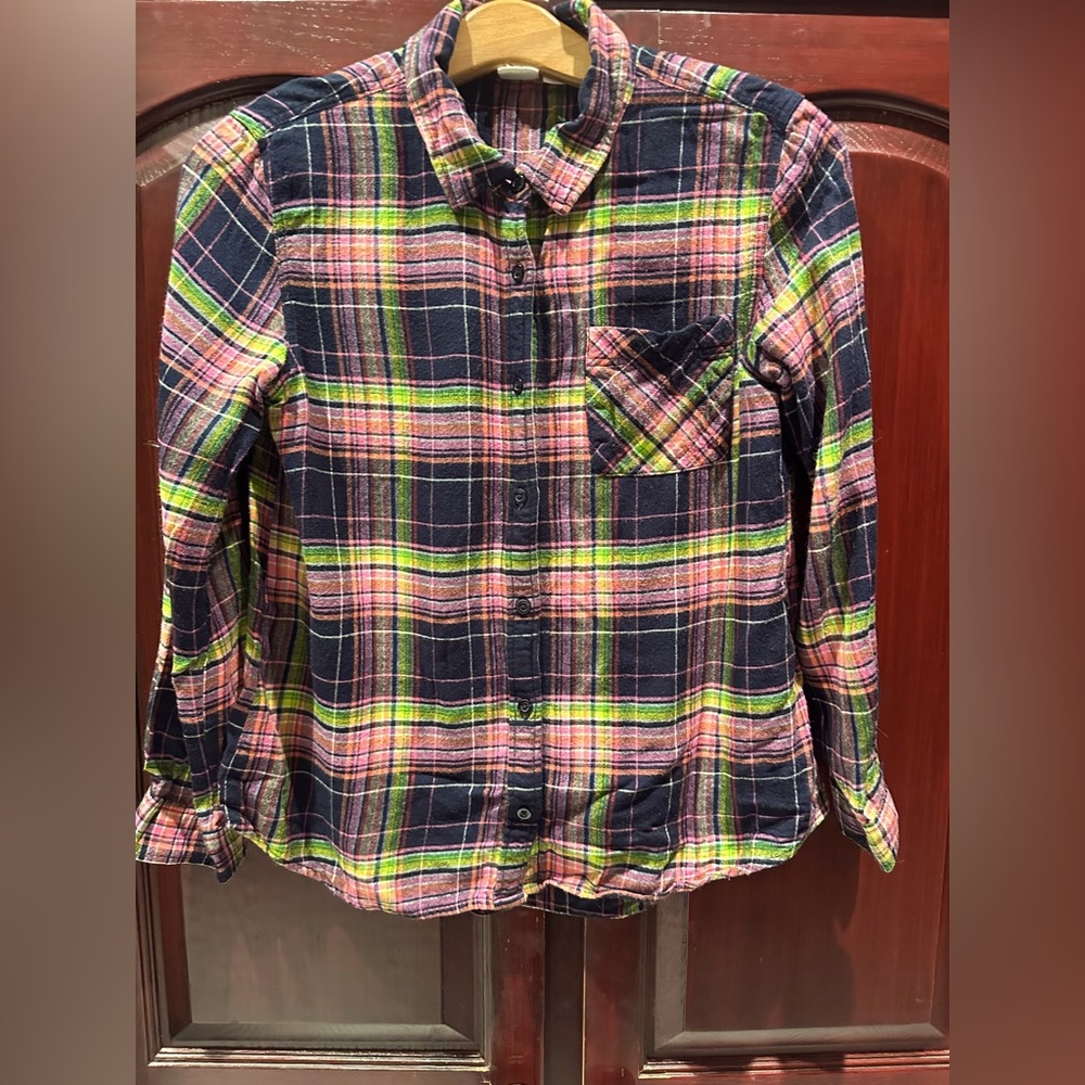 Gap Multicolour Plaid Blouse